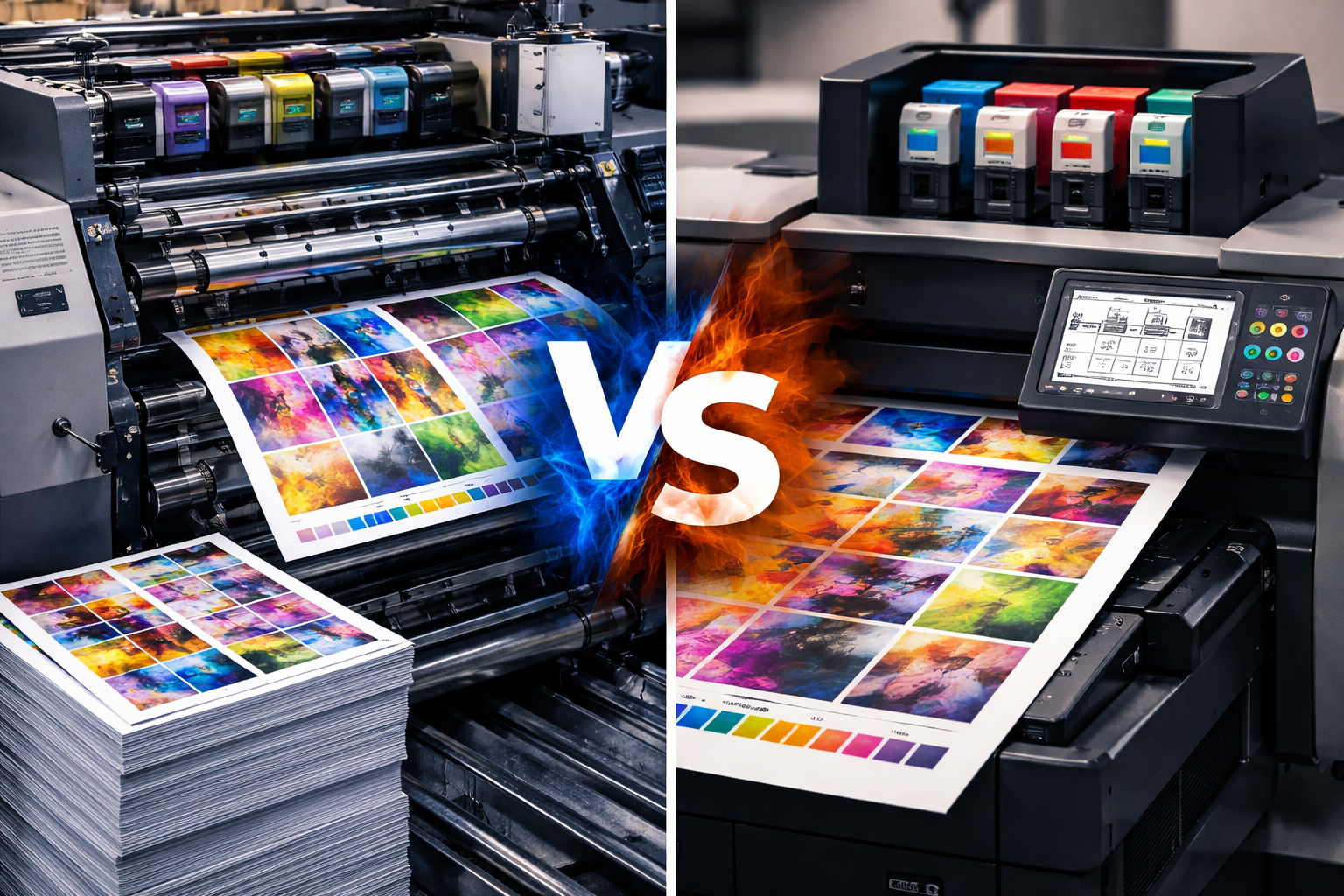 Offsetdruck vs. Digitaldruck